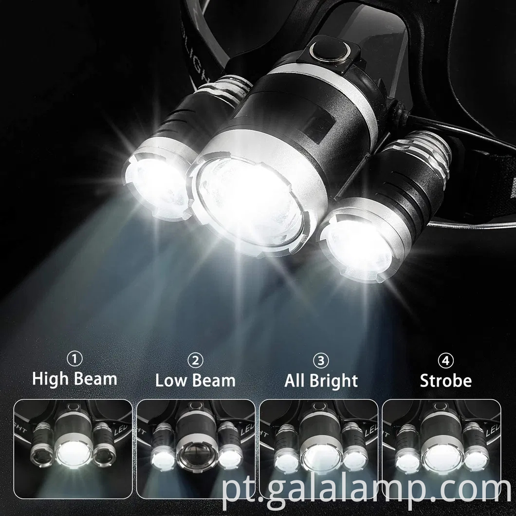T6 Ultra-Bright Recargível Led lanterna de acampamento para aventuras ao ar livre